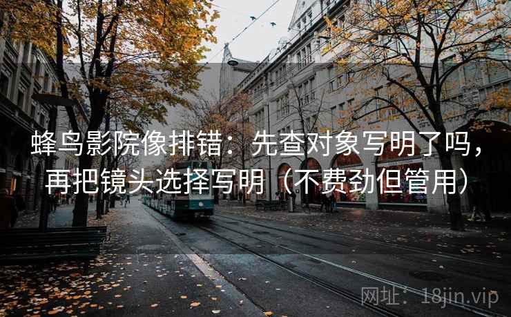 蜂鸟影院像排错：先查对象写明了吗，再把镜头选择写明（不费劲但管用）